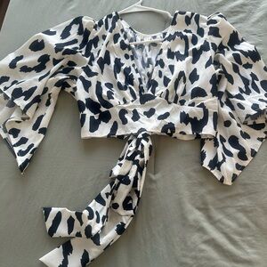 Stylish Black and White Women's Top